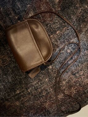 Vintage Coach Brown Leather Crossbody Bag
